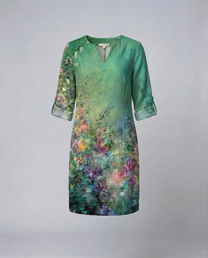 Elegant floral dress women's