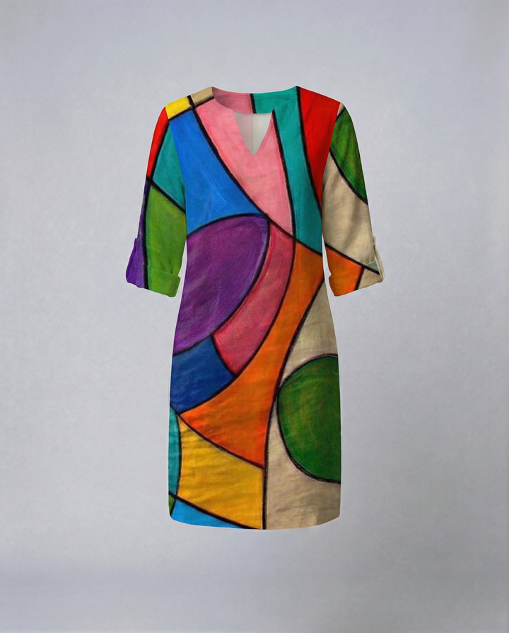 Elegant floral dress women's