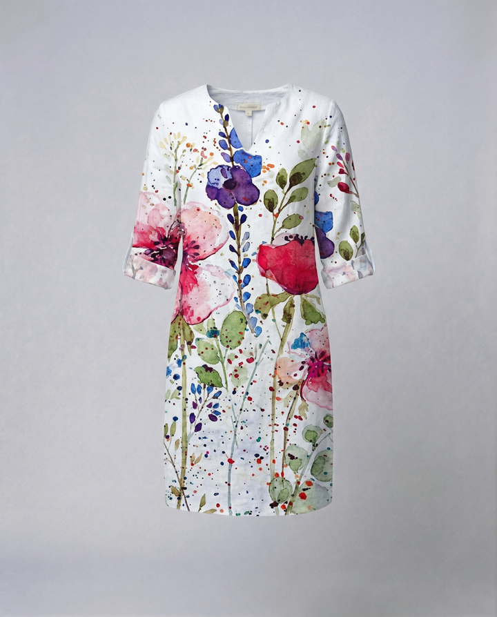 Elegant floral dress women's