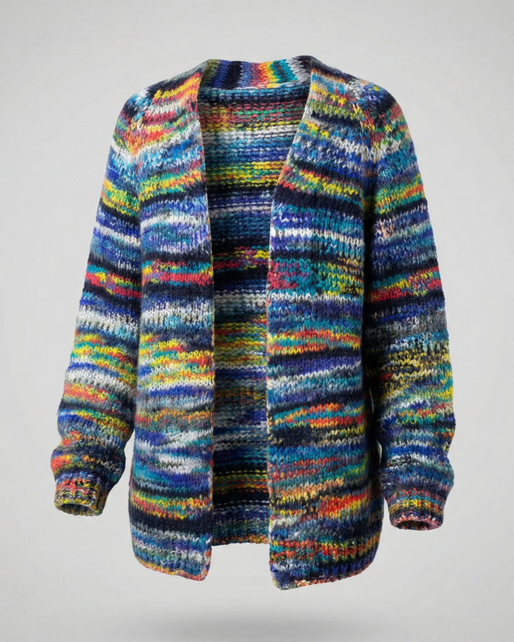 Colorful Striped Women's Cardigan