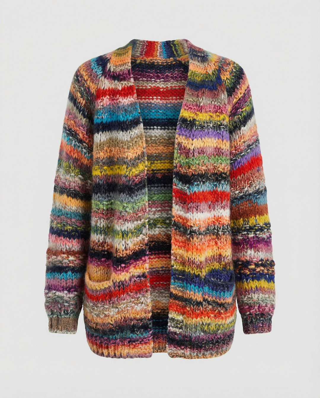 Colorful Striped Women's Cardigan