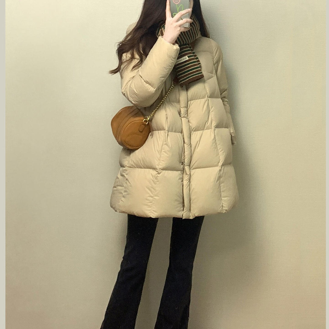 Mid-length women's quilted jacket in Korean style