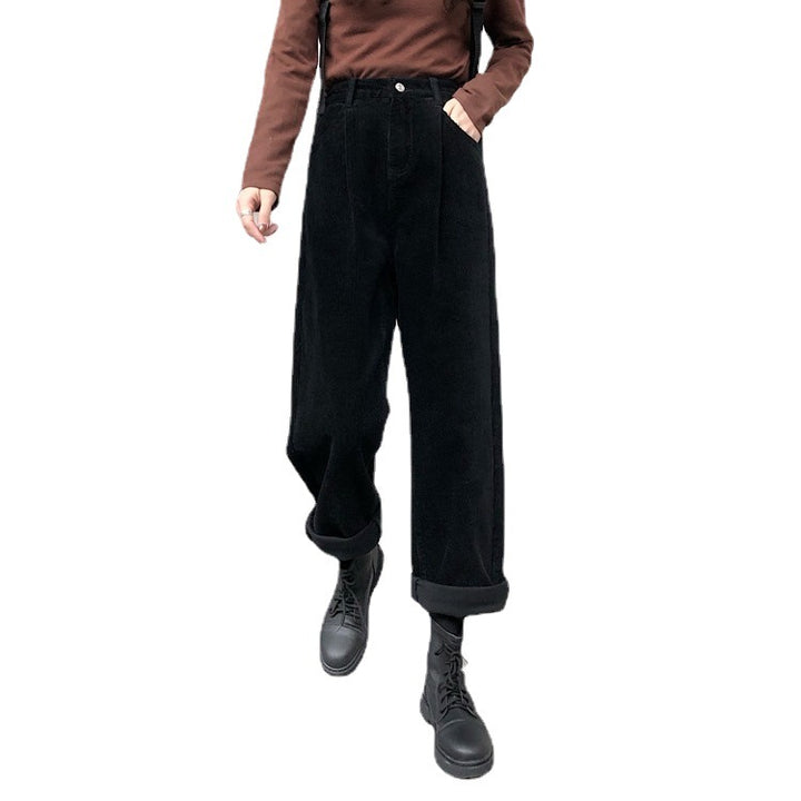 Suit-style Cord Pants, wide cut