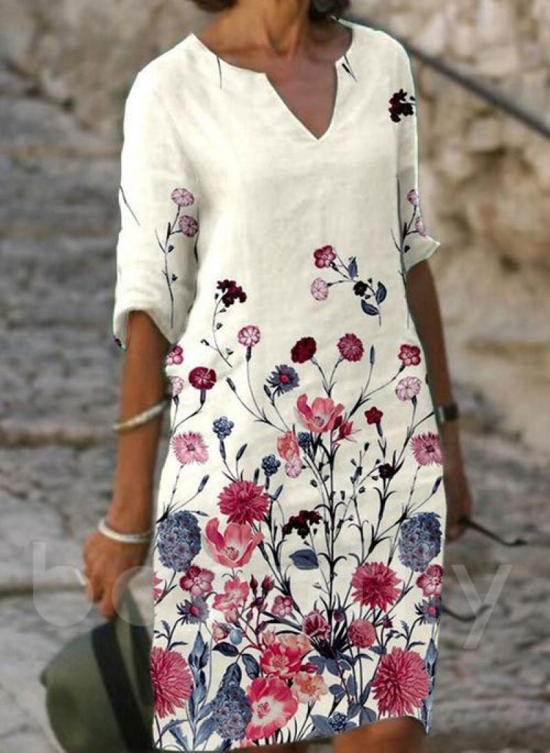 Mune Fashion | Charming Dress With Floral Pattern For Women