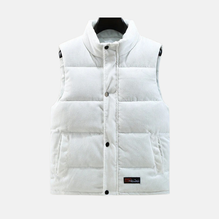 Mune | West Corduroy Pants Quilted Relaxed Fit High Collar Snap Buttons