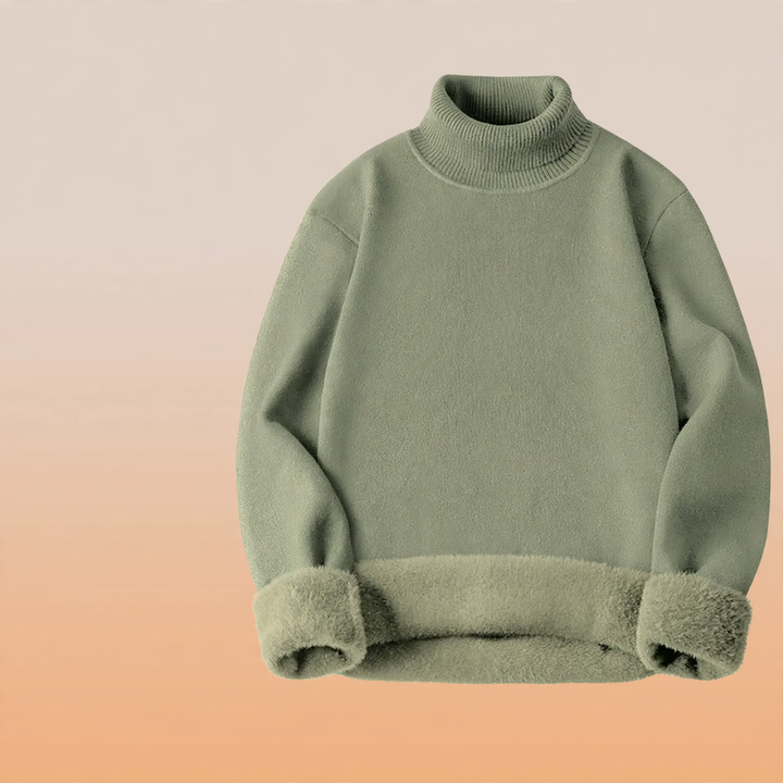Men's turtleneck sweater, lined