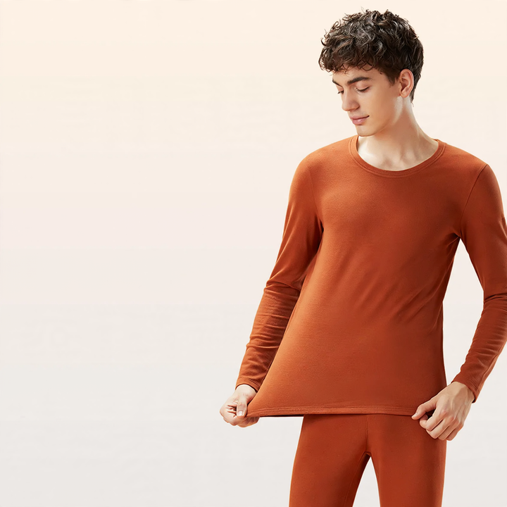 Thermo underwear set for men, round neck