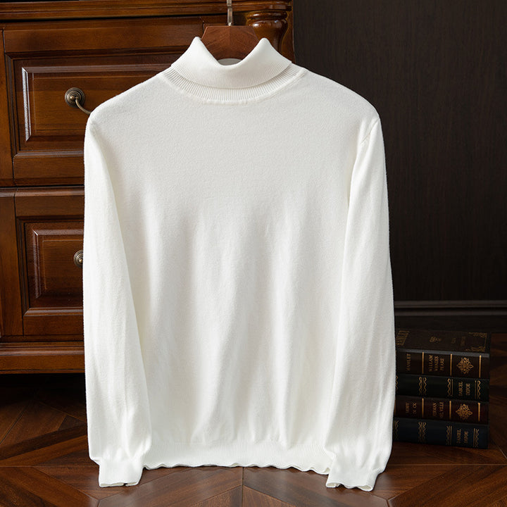 Men's sweater, turtleneck, solid color, casual