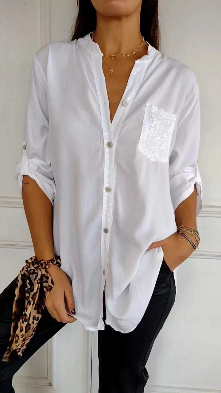 Mune | Glitter Blouse with Sequin Pocket