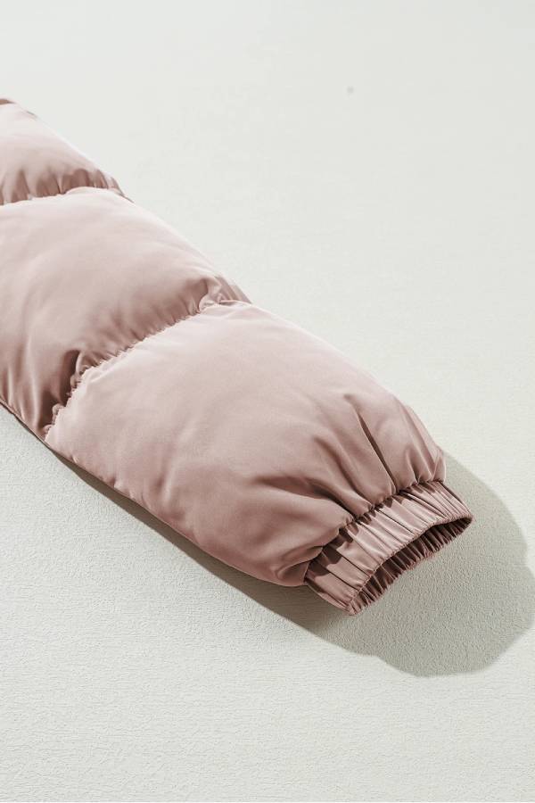 Mune | Pink Full Zip Quilted Puffer Jacket