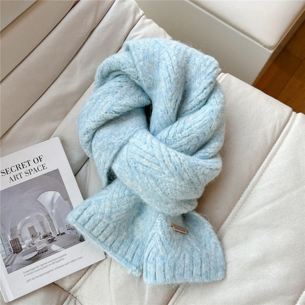 Alpaca wool blend knitted scarf