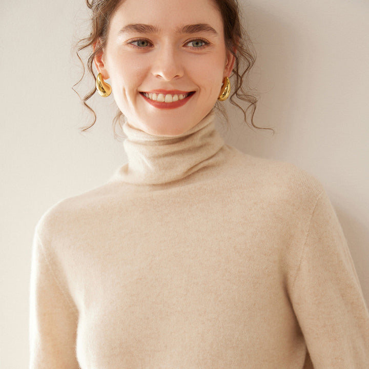 Women's Cashmere Undershirt, Stand Collar, Soft