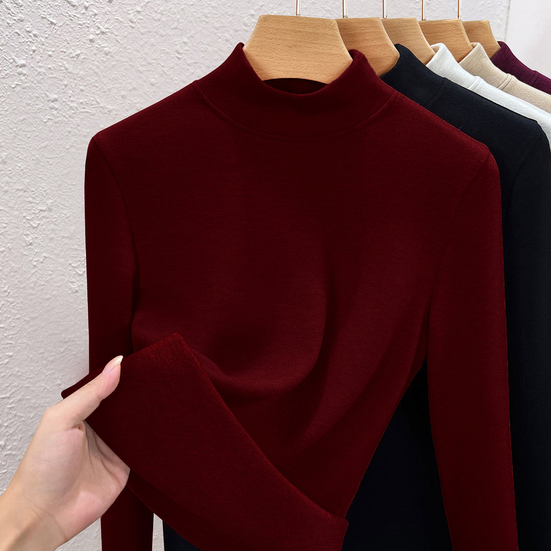 Women's thermal undershirt, high collar, lined
