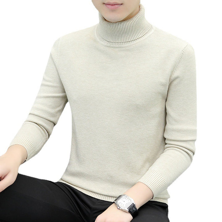 Men's turtleneck sweater, long-sleeved, slim fit