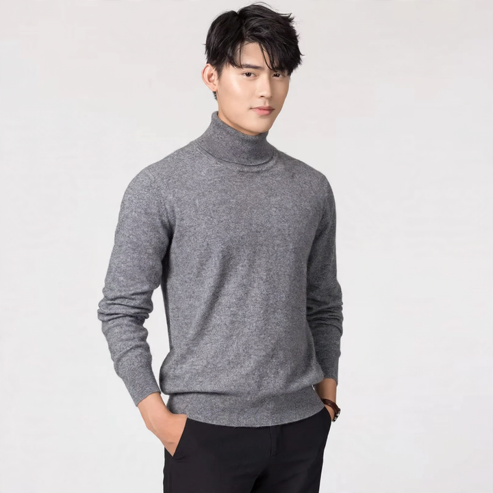 Men's Wool Pullover, Turtleneck, Easy Care