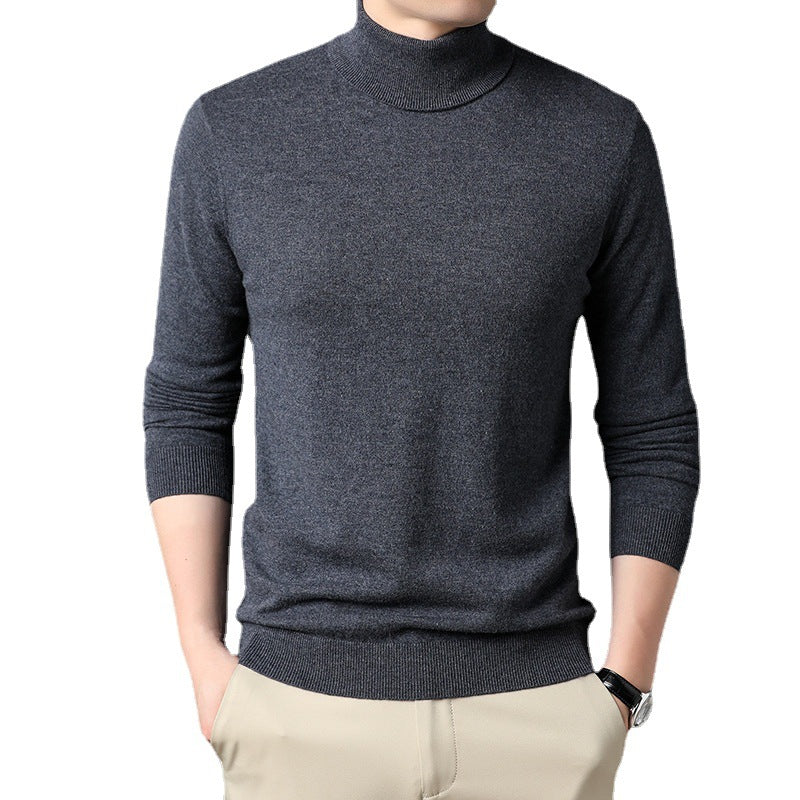 Men's cashmere pullover, turtleneck, fitted cut