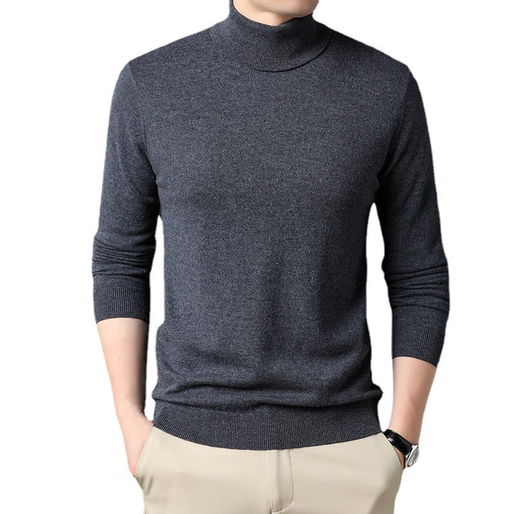 Men's cashmere pullover, turtleneck, fitted cut