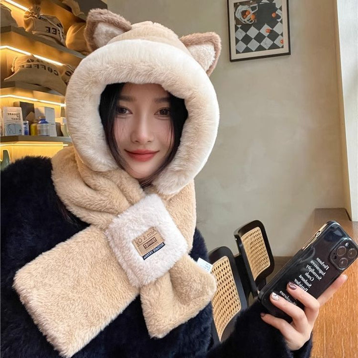 Playful hooded cap with ears