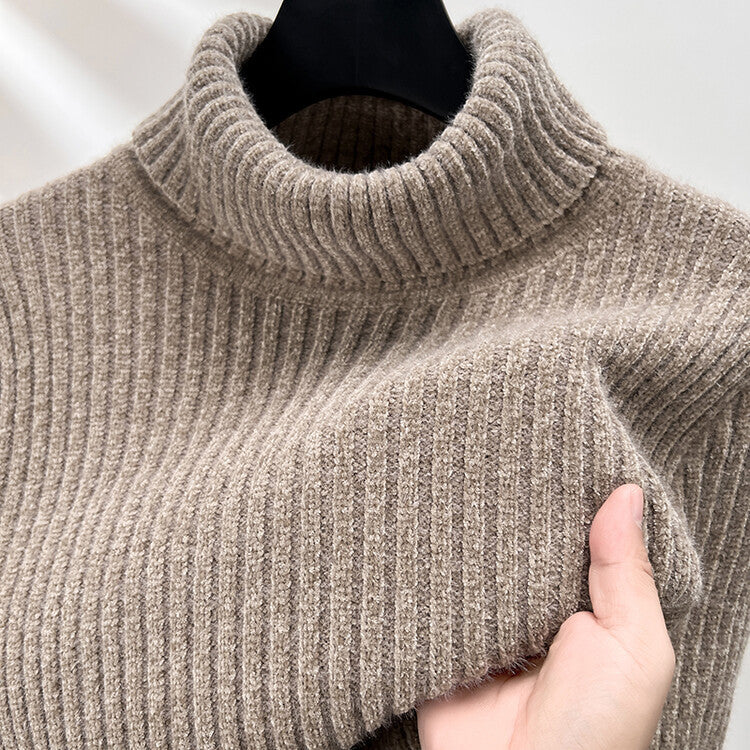 Men's Chenille Pullover with High Collar