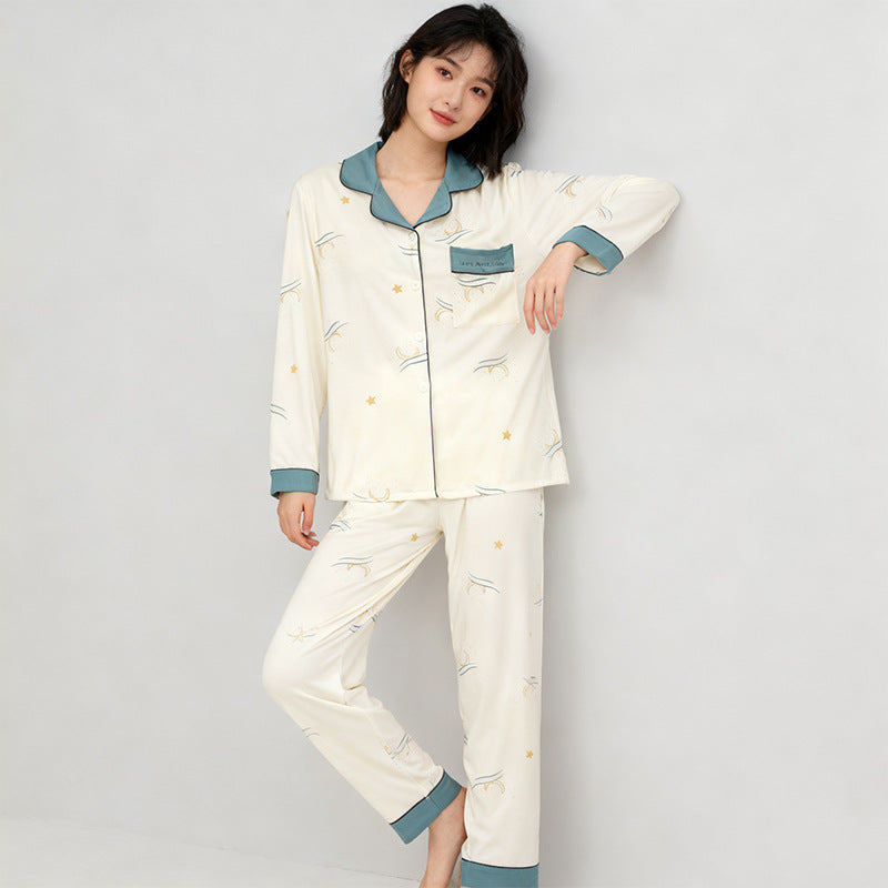 Lightweight women's pajamas, long sleeve, spring and autumn