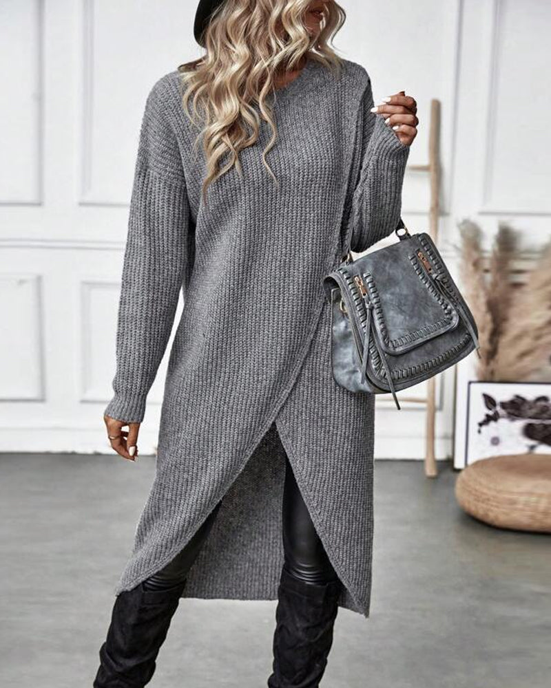 Mune | Sweater dress with irregular hem