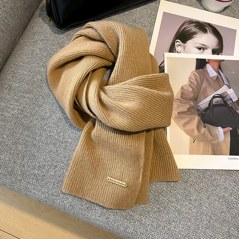Cashmere wool scarf, knitted, 160x30cm