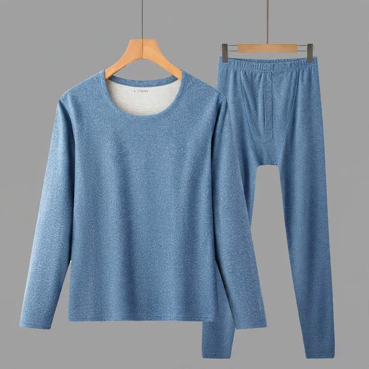Warm thermal underwear set with round neck