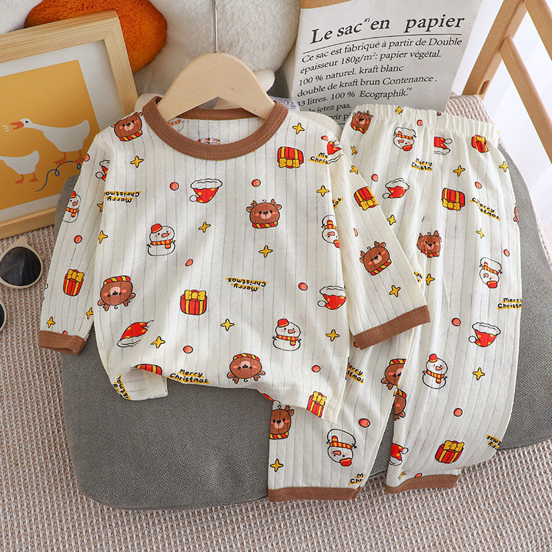 Children's summer pajamas, 100% cotton, 7/8 sleeves