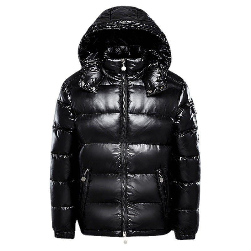 Padded short jacket for men and women, solid color