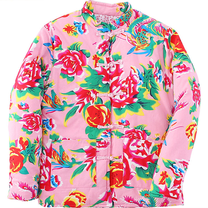 Ladies winter jacket, ethnic style, padded