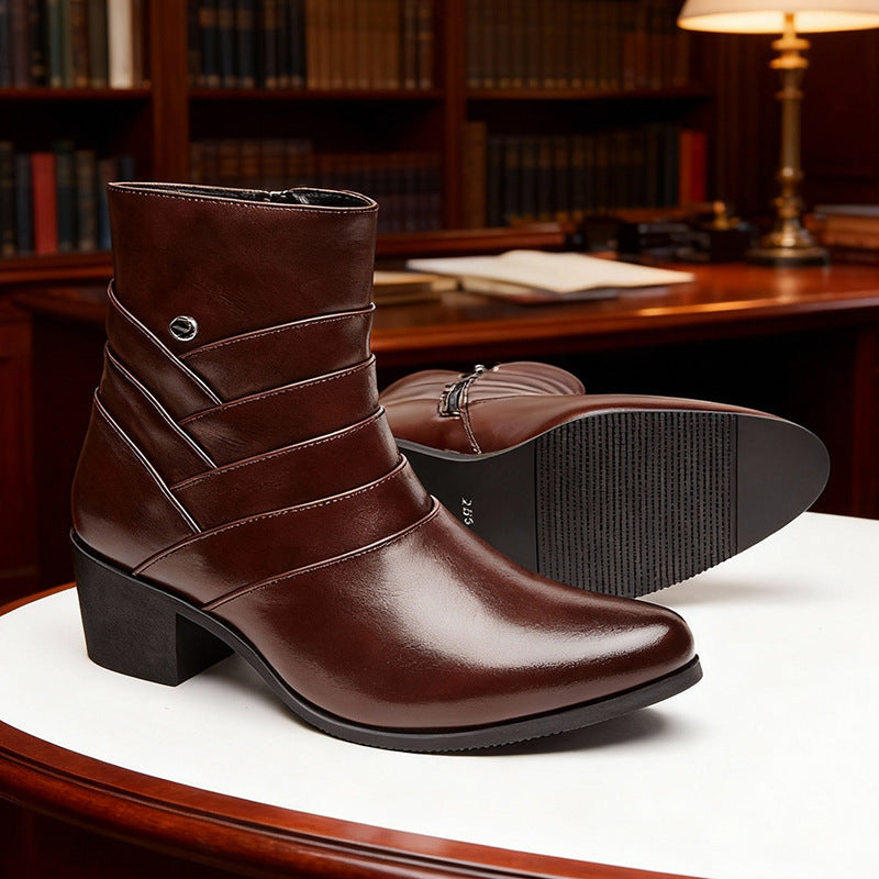 Men's Chelsea boots with subtle elevation