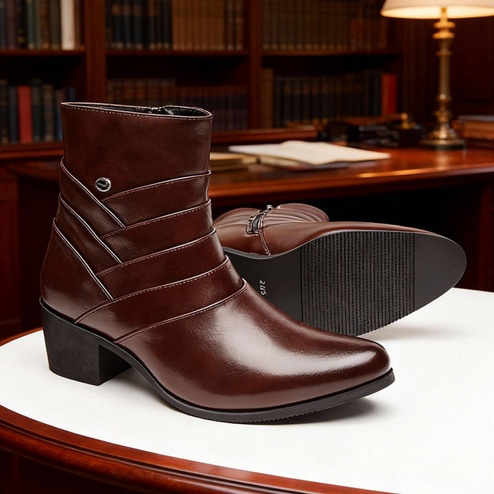 Men's Chelsea boots with subtle elevation