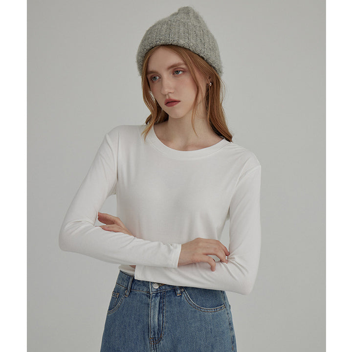 Women's Long Sleeve Base Layer Shirt, Solid Color