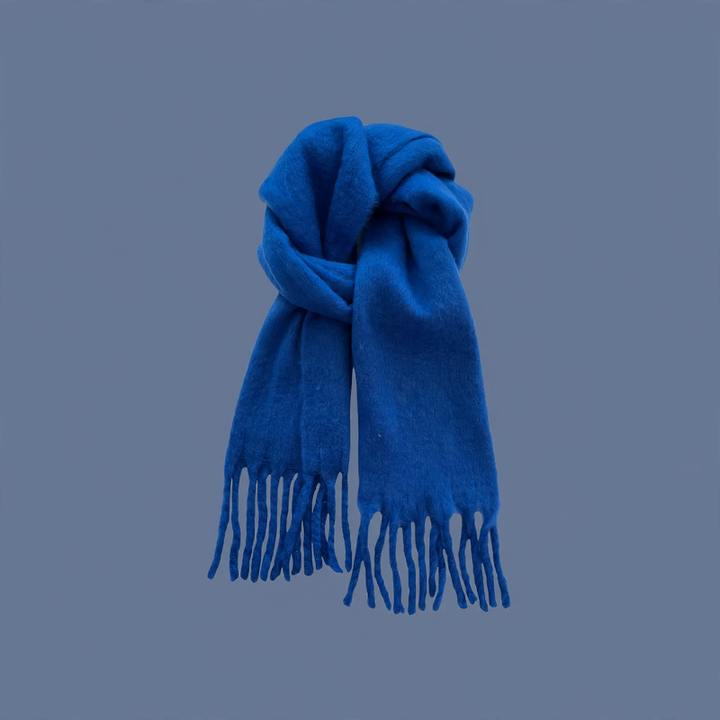 Fashionable scarf in small blue, various designs