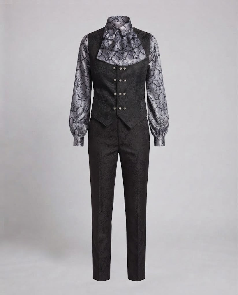 Ladies Elegant, figure-hugging fabric trousers with high waistband and modern cut Mune Fashion