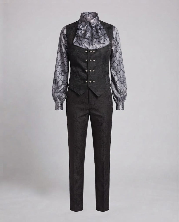 Ladies Elegant, figure-hugging fabric trousers with high waistband and modern cut Mune Fashion