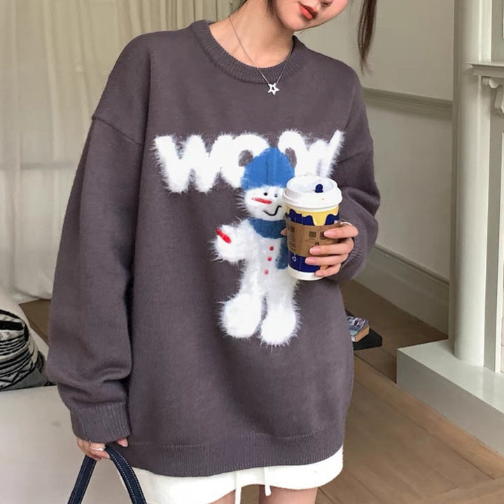 Casual women's knit sweater in a relaxed style