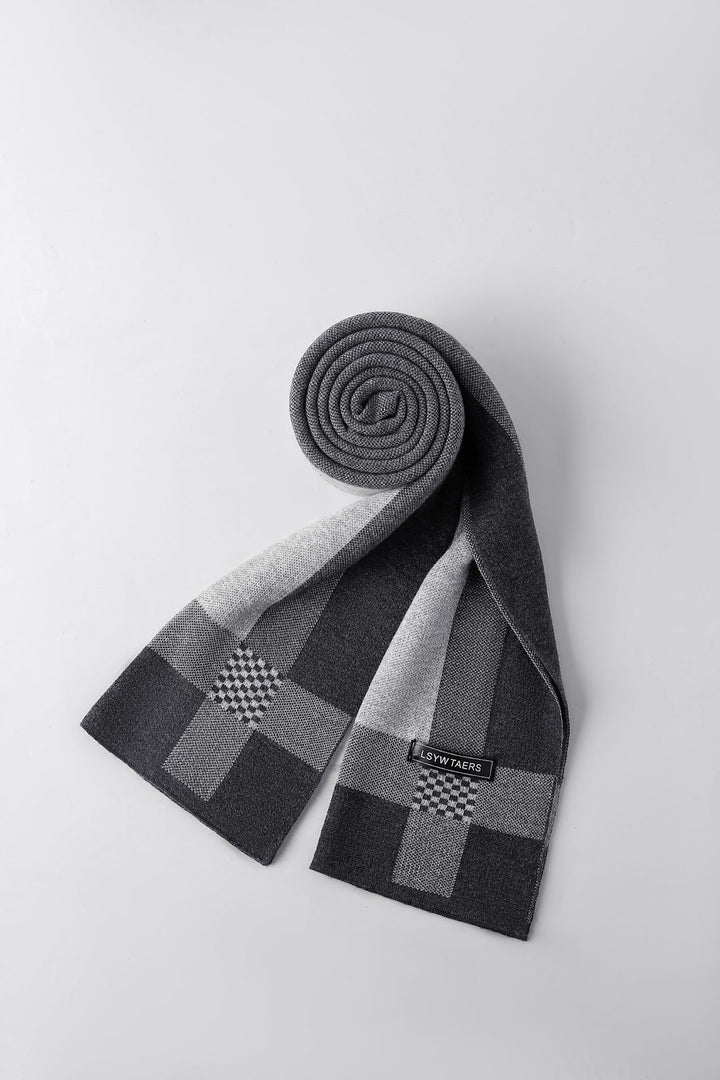 Men's Knit Scarf, 195x28cm