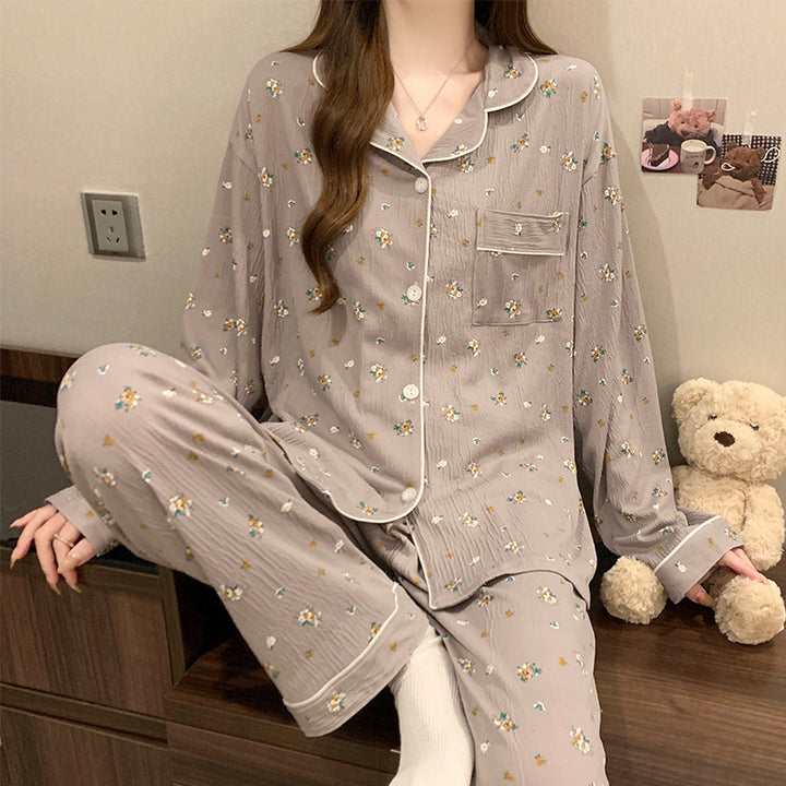 Women's Pajama Set, Long Sleeve, Buttoned, Christmas Design