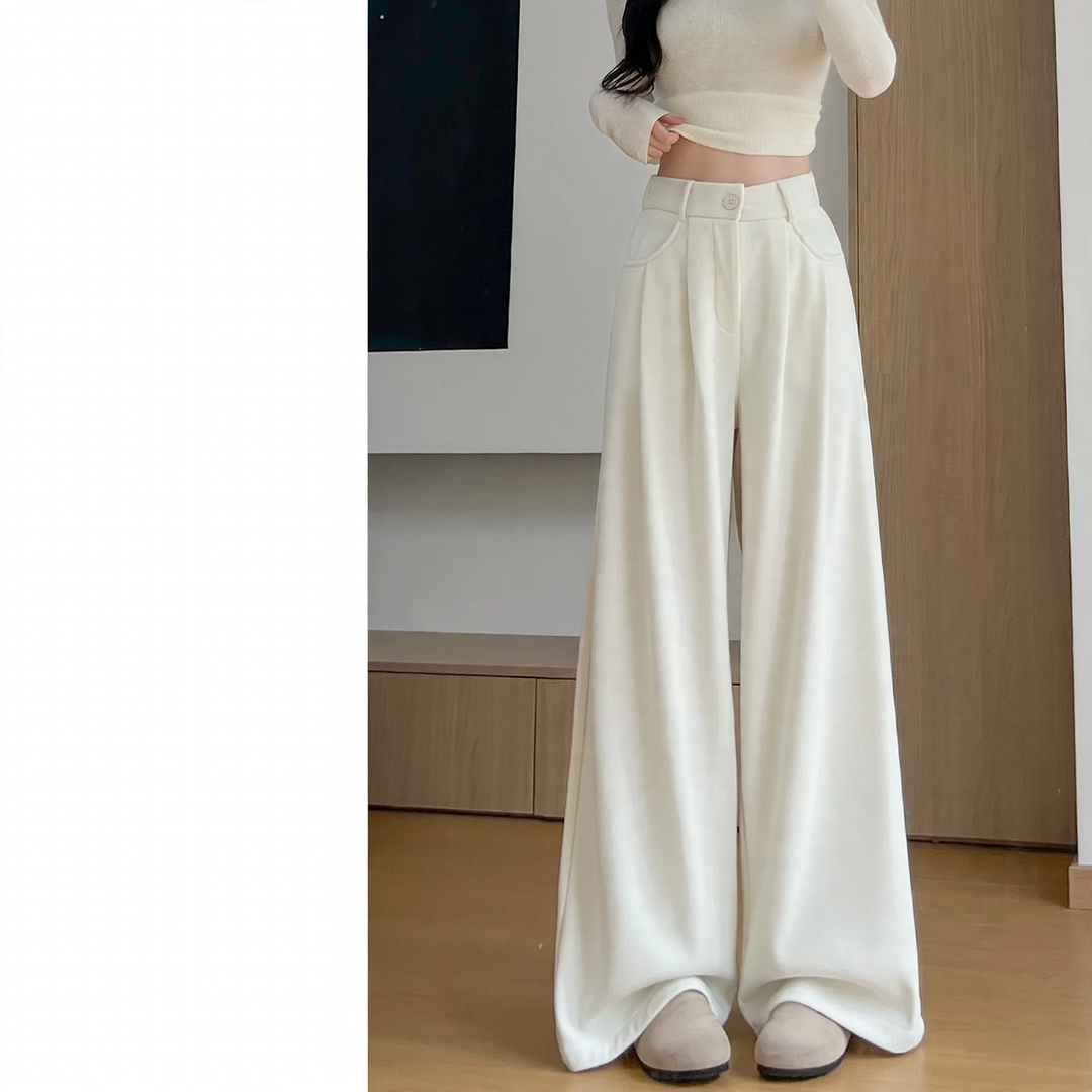 Women’s corduroy pants, wide cut, various colors