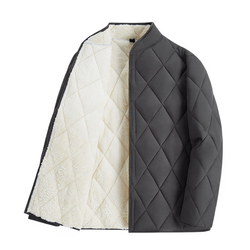 Men's Stand Collar Winter Jacket, Lined and Padded