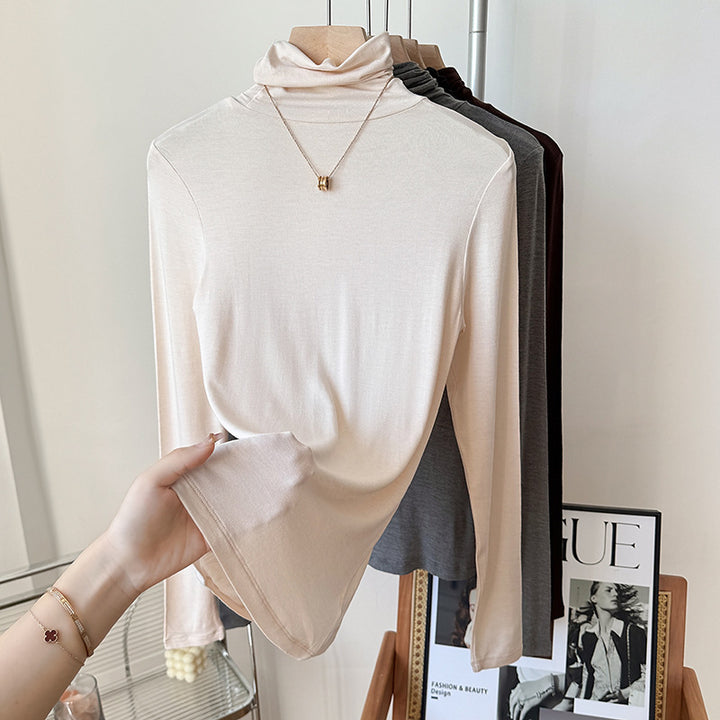 Women's silk underlayer top, lined