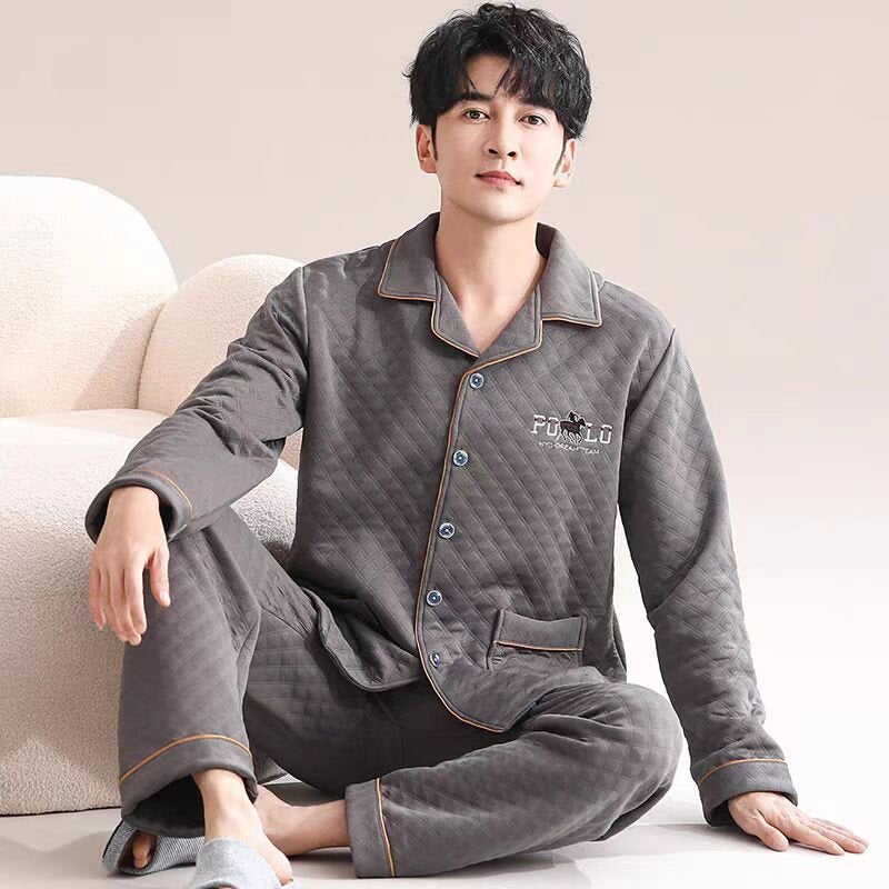 Padded cotton pajamas for men