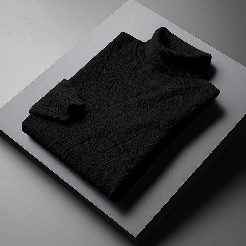 Men's turtleneck sweater, lined, warm