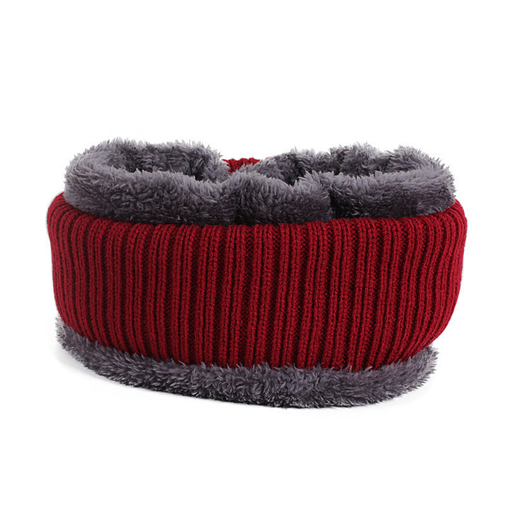 Knitted hat and scarf set for men