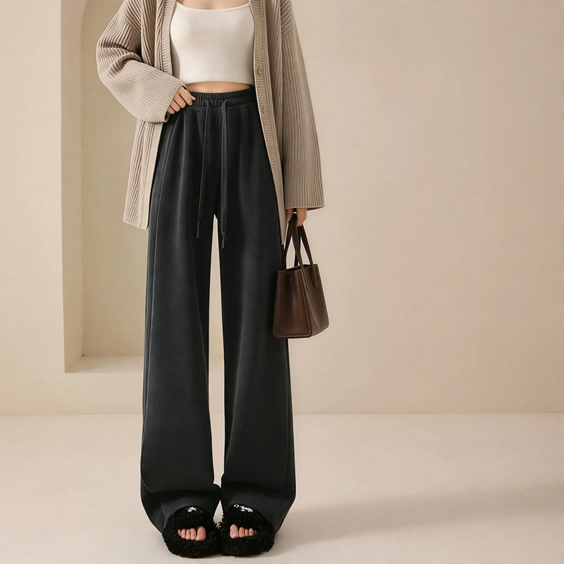 Kord-Wide pants with high waist for women