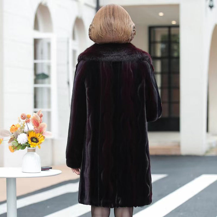 Eleganter Coat in Mink Fur Look