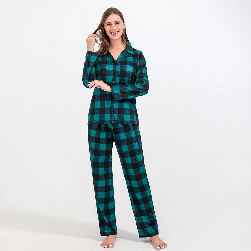 Christmas Family Pajama Set with Print Designs