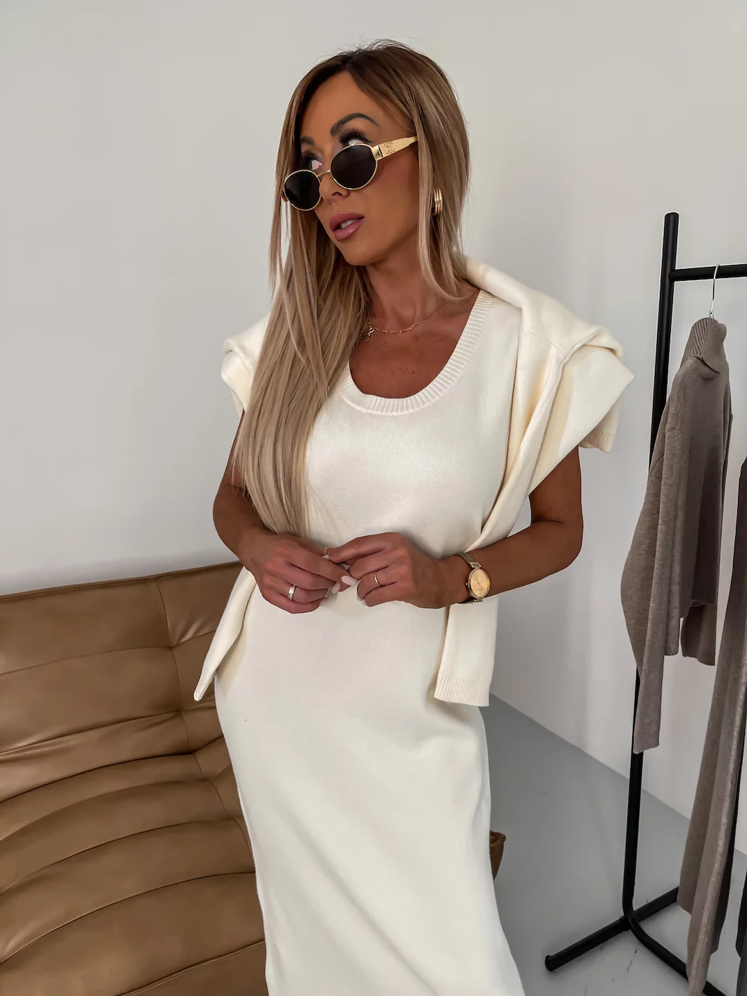 Mune | Jersey Set Midi Dress with Turtleneck