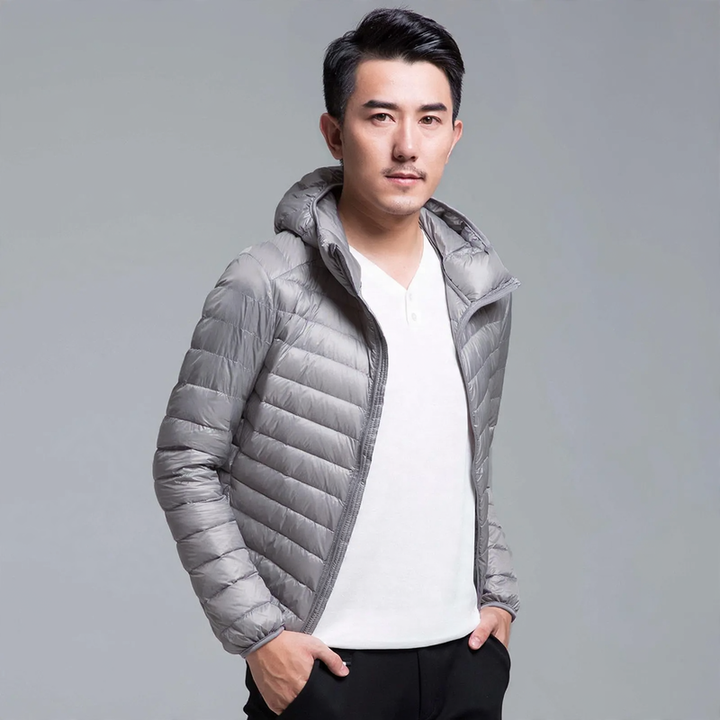 Light men's winter jacket, padded
